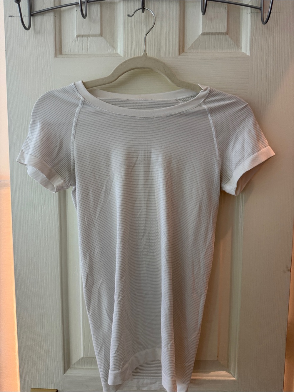 lululemon athletica White Short Sleeve Ribbed Tee